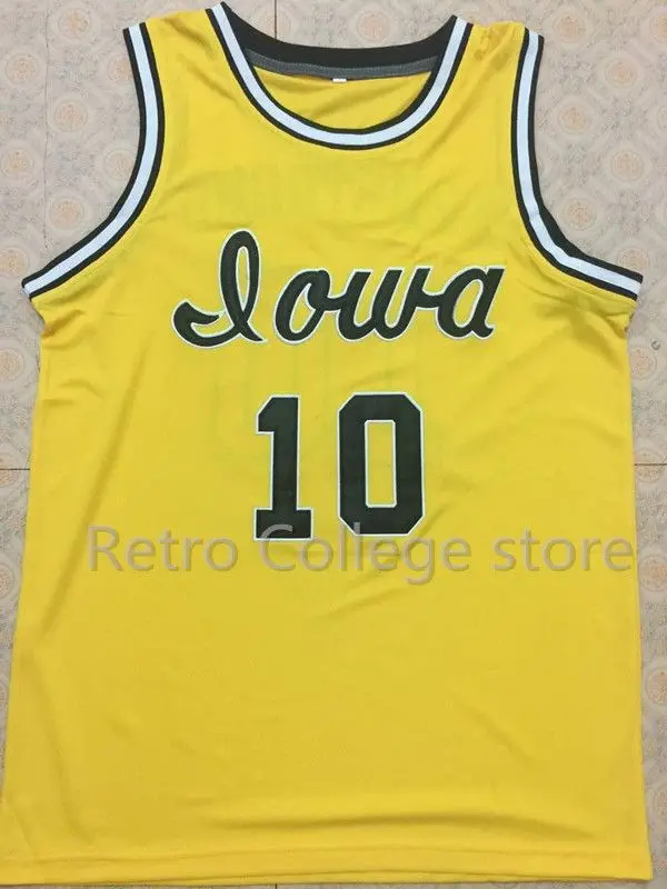 

#10 B.J. ARMSTRONG Iowa Hawkeyes college Mens Basketball Jersey embroidery Stitched Custom Any name and number