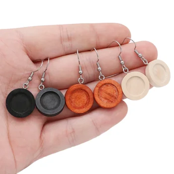 Aiovlo 20pcs/lot Blank Wood Cabochon Earring Base and Stainless Steel Hook Earrings Settings Fit 12mm for Diy Jewelry Findings
Aiovlo 20pcs/lot Blank Wood Cabochon Earring Base and Stainless Steel Hook Earrings Settings Fit 12mm for Diy Jewelry Findings