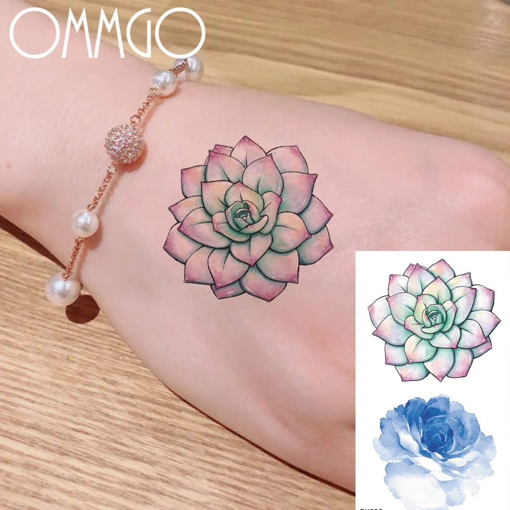 OMMGO Lotus Henna Flower Succulents Temporary Tattoos Sticker Camellia Custom Tattoo Body Art Wrsit Fake Tatoos Small Waterproof
OMMGO Lotus Henna Flower Succulents Temporary Tattoos Sticker Camellia Custom Tattoo Body Art Wrsit Fake Tatoos Small Waterproof