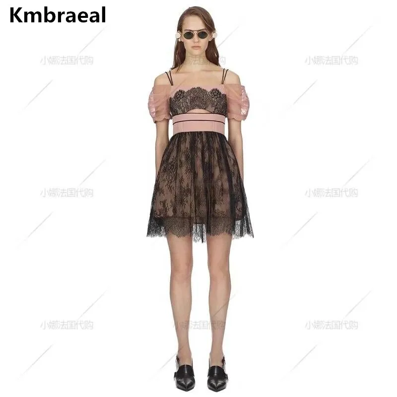 2018 New Slash Neck Dress Summer Women Lace Mesh Sexy Club Strap Lantern Sleeve Vestido Chic OL bodycon Evening Party Mini Femme
2018 New Slash Neck Dress Summer Women Lace Mesh Sexy Club Strap Lantern Sleeve Vestido Chic OL bodycon Evening Party Mini Femme
