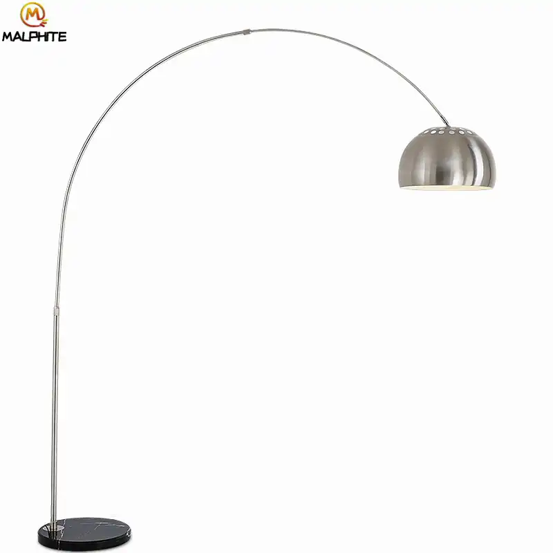 Nordic Black Marble Standing Lamp Fishing Led Floor Lamps For