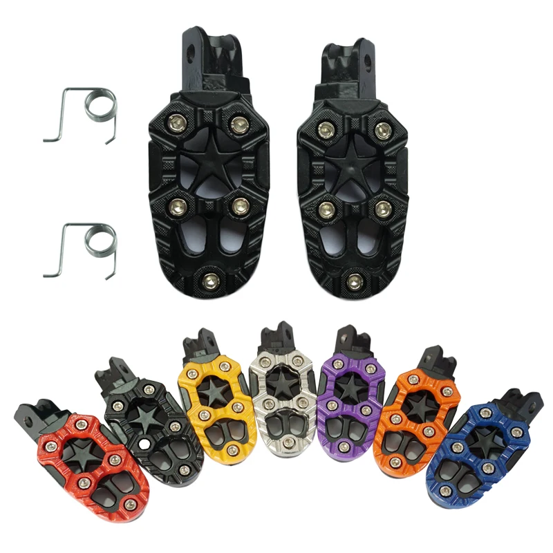 Universal 8mm Aluminum Alloy Motorcycle Foot Rest Foot Pegs Pedals with Spring For Off-road Motorbike Modification Accessaries
Universal 8mm Aluminum Alloy Motorcycle Foot Rest Foot Pegs Pedals with Spring For Off-road Motorbike Modification Accessaries