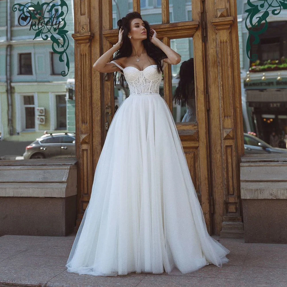Optcely Seeetheart Sleeveless A-Line Wedding Dresses 2019 Train Appliques Beaded Sweep Train Court Train Vintage Bridal Gowns
Optcely Seeetheart Sleeveless A-Line Wedding Dresses 2019 Train Appliques Beaded Sweep Train Court Train Vintage Bridal Gowns