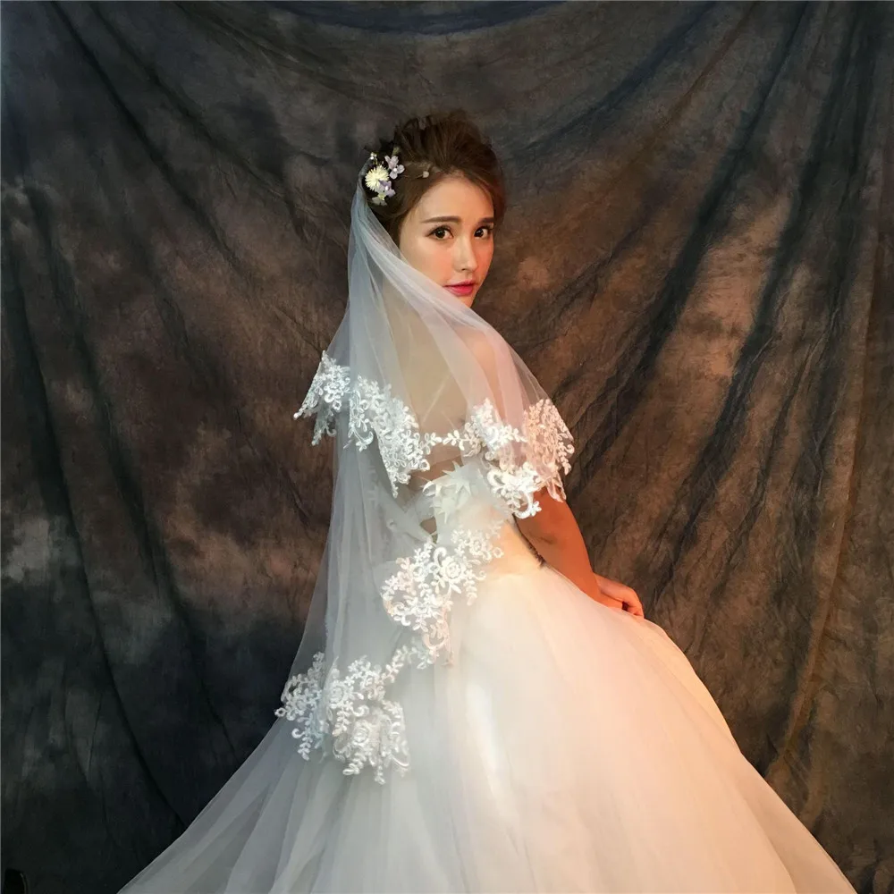 Elegant Cheap Ivory/White Wedding Veil Voile Mariage Lace Bridal Veil Veu De Noiva Gorgeous Wedding Accessories
Elegant Cheap Ivory/White Wedding Veil Voile Mariage Lace Bridal Veil Veu De Noiva Gorgeous Wedding Accessories