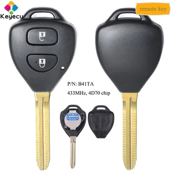 KEYECU Replacement Remote Control Car Key With 2 Buttons & 433MHz & 4D70 Chip - FOB for Toyota Yaris 2005-2011 P/N: B41TA
KEYECU Replacement Remote Control Car Key With 2 Buttons & 433MHz & 4D70 Chip - FOB for Toyota Yaris 2005-2011 P/N: B41TA