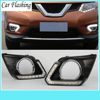 Car Flashing 1Pair For Nissan X-trail X trail Xtrail 2014 2015 2016 LED DRL Daytime Running Lights with turn signal Fog Lamp
Car Flashing 1Pair For Nissan X-trail X trail Xtrail 2014 2015 2016 LED DRL Daytime Running Lights with turn signal Fog Lamp