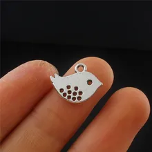 ジュエリー diy ハンドメイド 50 個 16*12 ミリメートルチベットの銀の鳥の平和ビーズ EU チャームペン(China)