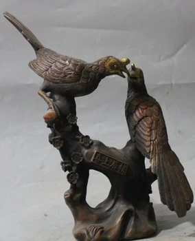 WBY 12"Marked China Bronze Gilt Double Bird Phoenix On Plum blossom Club Tree Statue R0709 Discount 35%
WBY 12"Marked China Bronze Gilt Double Bird Phoenix On Plum blossom Club Tree Statue R0709 Discount 35%