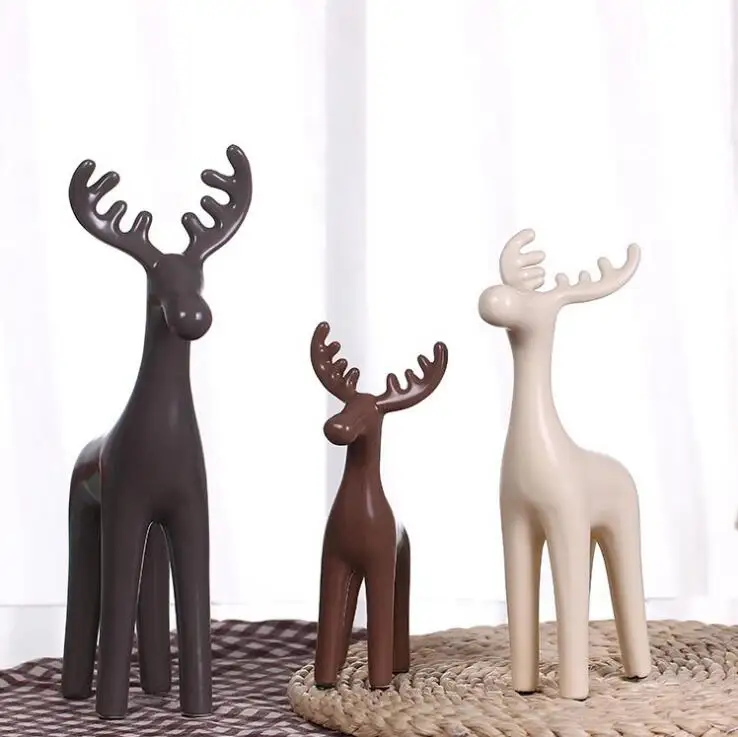 3pcs/set Nordic Ceramic Reindeer Ornament Living room Decorative Accessories Animal Miniature Figurines Crafts porcelain 05549
3pcs/set Nordic Ceramic Reindeer Ornament Living room Decorative Accessories Animal Miniature Figurines Crafts porcelain 05549