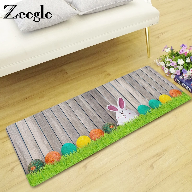 Zeegle Cartoon Kids Room Mat Living Floor Anti-slip Carpet For Children Mats Bedroom Doormat Absorbent Kitchen Rugs | Дом и сад