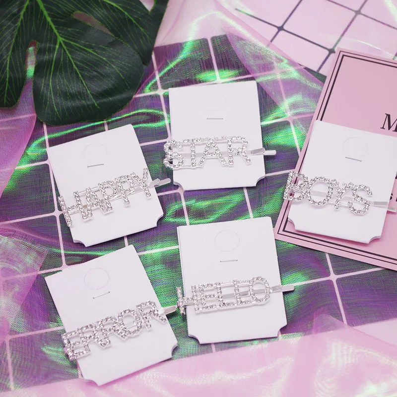 Korean Simple Sweet Girl Rhinestone Letters Silver Hair Clip Fashion Women Temperament Hairpins Hair Accessories 6cm
Korean Simple Sweet Girl Rhinestone Letters Silver Hair Clip Fashion Women Temperament Hairpins Hair Accessories 6cm