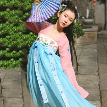 Hanfu For Women Chinese Dance Costume Embroidery Folk Dress Traditional Stage Wear Oriental Festival Performance Clothing DC1815
Hanfu For Women Chinese Dance Costume Embroidery Folk Dress Traditional Stage Wear Oriental Festival Performance Clothing DC1815