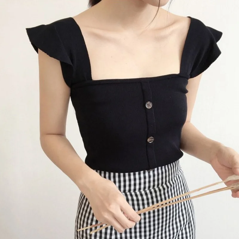 Women Summer Camisole Sleeveless Knitwear Slim Fit Square-cut Neck Female Vest NYZ Shop
Women Summer Camisole Sleeveless Knitwear Slim Fit Square-cut Neck Female Vest NYZ Shop
