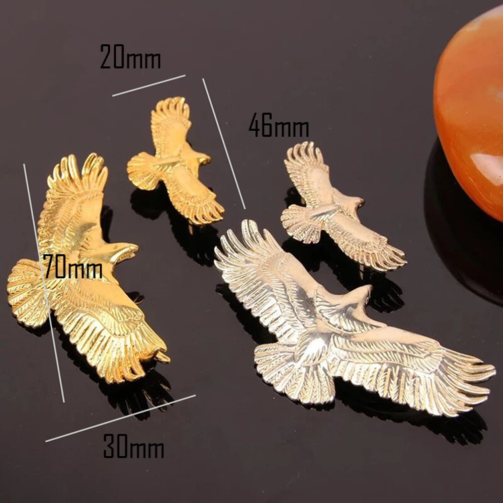 DIY high quality solid brass material golden silver color flying eagle design leather craft rivet screws button 2pcs/lot 
DIY high quality solid brass material golden silver color flying eagle design leather craft rivet screws button 2pcs/lot