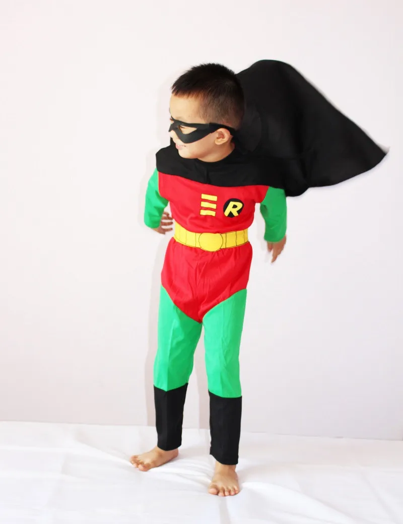 Boy Robin Costume Halloween Costume For Kids Robin Muscle Cosplay Costume Disfraces Carnaval Clothing Set 3-7Years S-XXL
Boy Robin Costume Halloween Costume For Kids Robin Muscle Cosplay Costume Disfraces Carnaval Clothing Set 3-7Years S-XXL