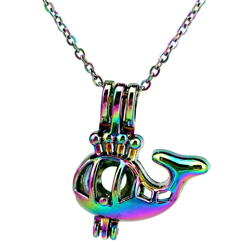 C915 Rainbow Color Whale Spout Beads Pearl Cage Necklace Pendant Aroma Essential Oil Diffuser Fun Gift
C915 Rainbow Color Whale Spout Beads Pearl Cage Necklace Pendant Aroma Essential Oil Diffuser Fun Gift