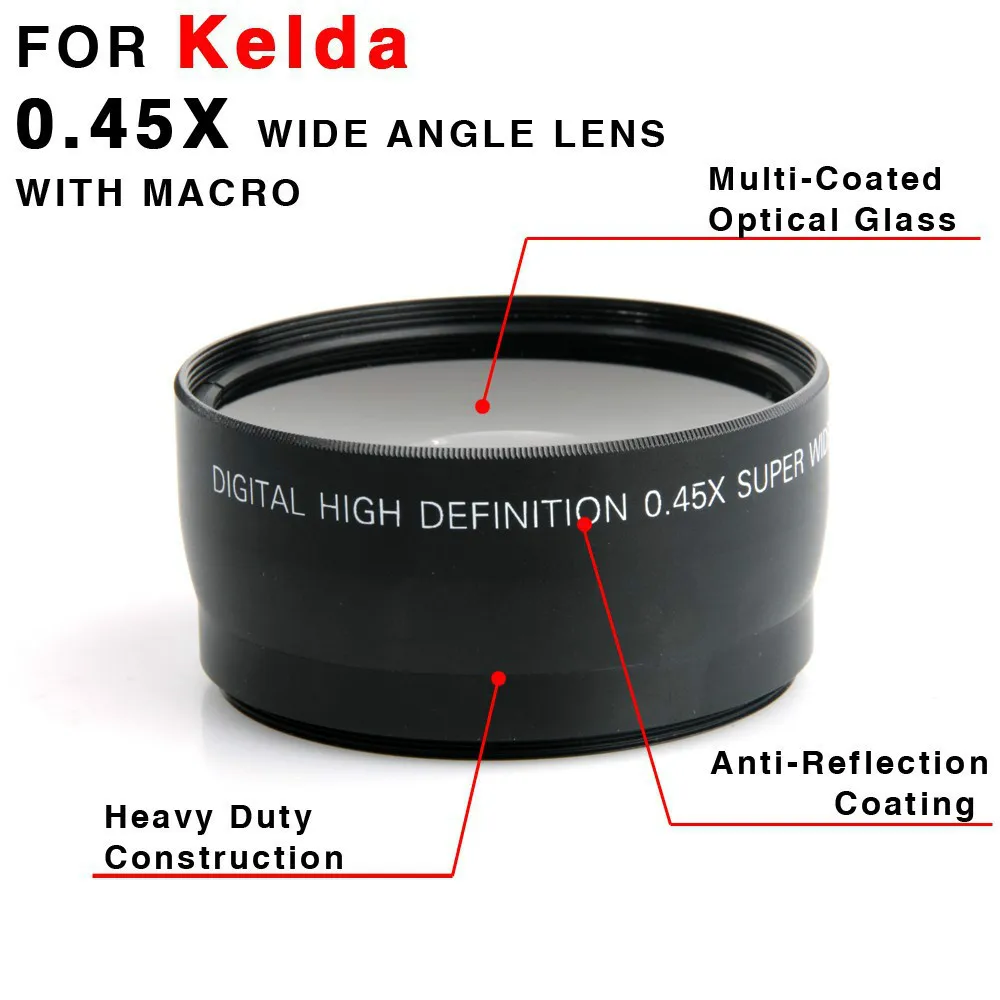 58MM 0.45x Camera Wide Angle Fisheye Lens with Macro for Canon DSLR T1i T2i XTi XSi Photo Studio Accessories
58MM 0.45x Camera Wide Angle Fisheye Lens with Macro for Canon DSLR T1i T2i XTi XSi Photo Studio Accessories