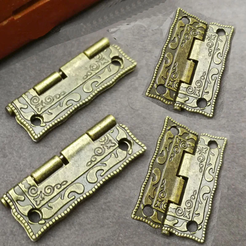 10PCS Antique Bronze Hinges Cabinet Door Drawer Decoration Vintage Hinge For Jewelry Wooden Box Furniture Hardware With Screws
10PCS Antique Bronze Hinges Cabinet Door Drawer Decoration Vintage Hinge For Jewelry Wooden Box Furniture Hardware With Screws