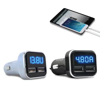Dual USB Smart Car Charger LED Display Output 5V 4.8A Adapter quick charger Cigar Lighter For iPhone Samsung wholesale
Dual USB Smart Car Charger LED Display Output 5V 4.8A Adapter quick charger Cigar Lighter For iPhone Samsung wholesale