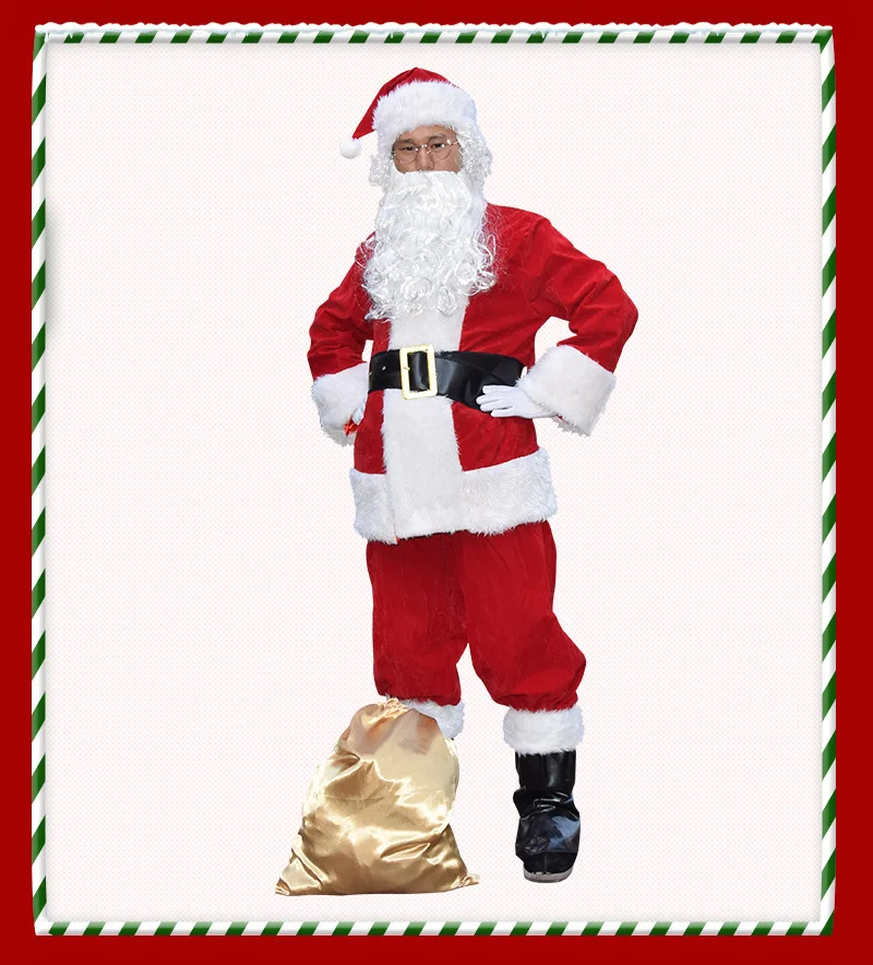 Cosplay&ware 10 Pcsset Deluxe Christmas Santa Claus Costume Cosplay Fancy Costumes Party Red Suit Coat Pants Beard Belt Hat Set 21 Cosplay&ware 10 Pcsset Deluxe Christmas Santa Claus Costume Cosplay Fancy Costumes Party Red Suit Coat Pants Beard Belt Hat Set -Cosplayware Store HTB1KzORXJfvK1RjSspfq6zzXFXaU.jpg