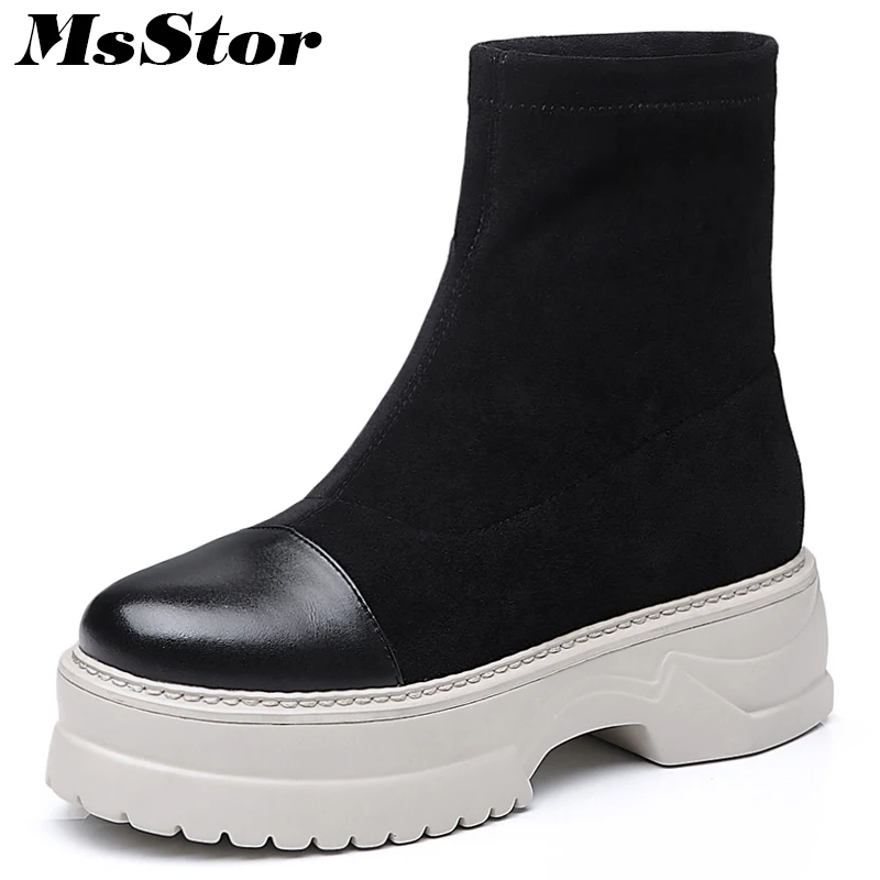MsStor Women Boots Casual Fashion Round Toe Thick Bottom Ankle Boots Women Winter Shoes Platform Black Boots Shoes For Woman
MsStor Women Boots Casual Fashion Round Toe Thick Bottom Ankle Boots Women Winter Shoes Platform Black Boots Shoes For Woman