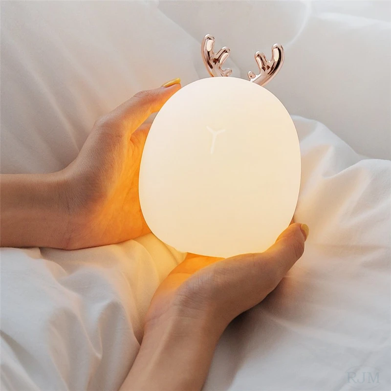 Silicone Deer Eye Protection Night Light Cute Rabbit Gift Light Bedside Feeding Baby Sleeping Lovely Charging Touch Sensor Lamp
Silicone Deer Eye Protection Night Light Cute Rabbit Gift Light Bedside Feeding Baby Sleeping Lovely Charging Touch Sensor Lamp