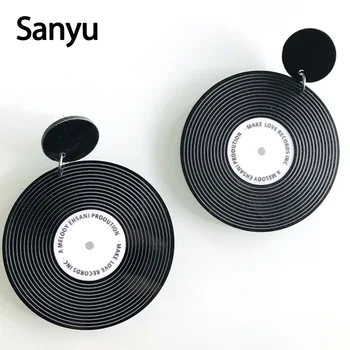 New Vintage Vinyl Record Acrylic Drop Earrings Cool Big Circle Geometric Dangle Earrings Simple Design Fashion Jewelry for Women
New Vintage Vinyl Record Acrylic Drop Earrings Cool Big Circle Geometric Dangle Earrings Simple Design Fashion Jewelry for Women
