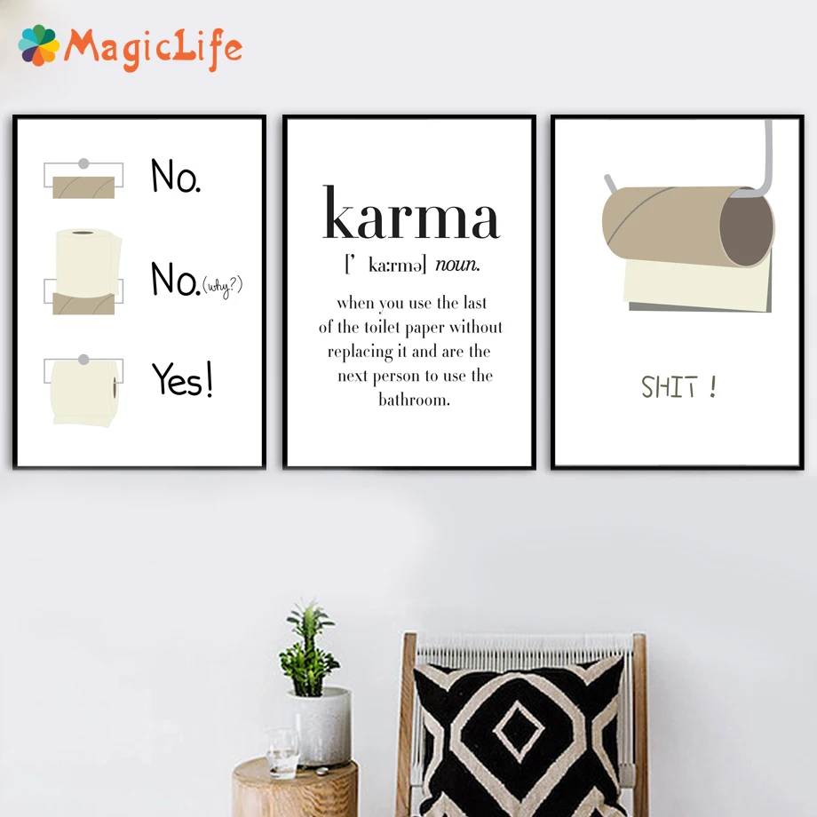 Toilet Paper Funny Shit Quote Decor Wall Art Canvas Painting Nordic Poster Wall Pictures For Bathroom Washroom Decorative
Toilet Paper Funny Shit Quote Decor Wall Art Canvas Painting Nordic Poster Wall Pictures For Bathroom Washroom Decorative
