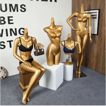New High Quality Fashionable Full Body Golden Female Mannequin Fiberglass Manikin Hot Sale
New High Quality Fashionable Full Body Golden Female Mannequin Fiberglass Manikin Hot Sale