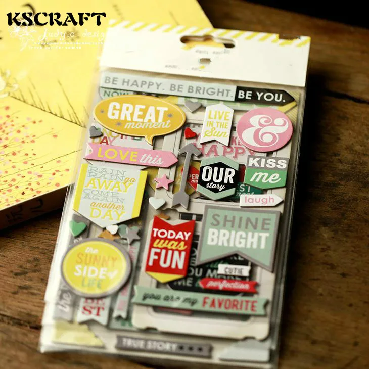 KSCRAFT Be Happy 3D Die Cut Self-adhesive Stickers for Scrapbooking Happy Planner/Card Making/Journaling Project
KSCRAFT Be Happy 3D Die Cut Self-adhesive Stickers for Scrapbooking Happy Planner/Card Making/Journaling Project