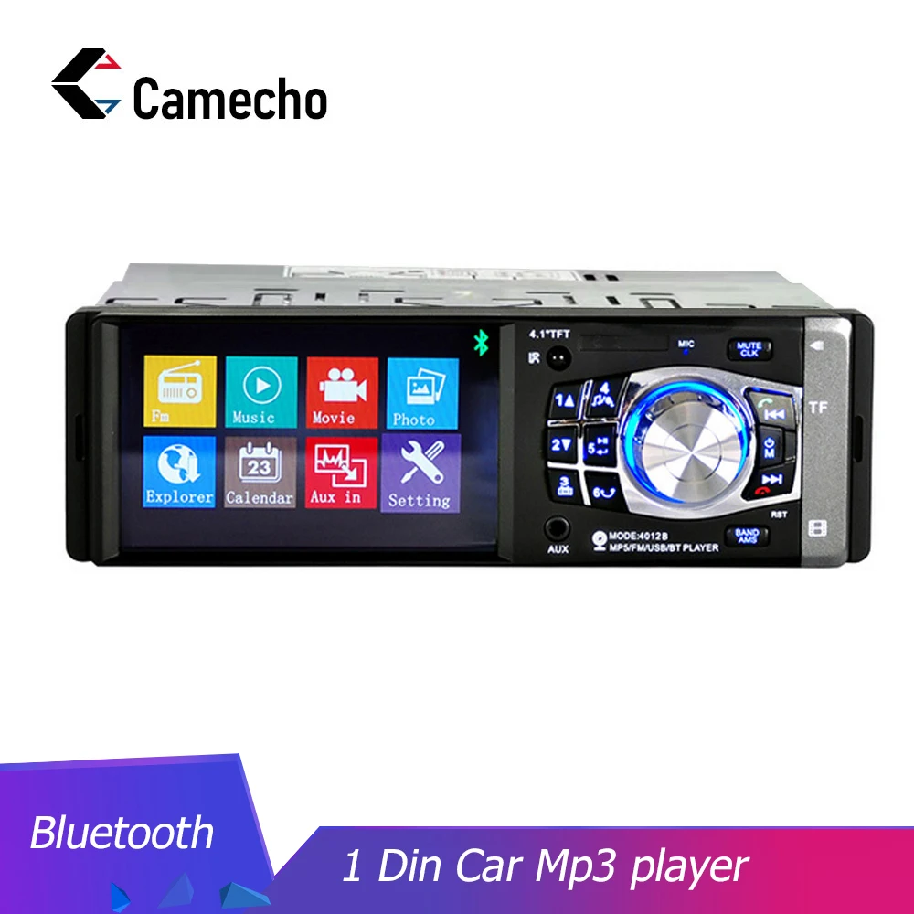 Camecho MP3 Audio Bluetooth Car Radio Stereo 1 din 12V 4" HD Stereo Multimedia Player USB Autoradio SD AUX-IN Auto Radio Car
Camecho MP3 Audio Bluetooth Car Radio Stereo 1 din 12V 4" HD Stereo Multimedia Player USB Autoradio SD AUX-IN Auto Radio Car