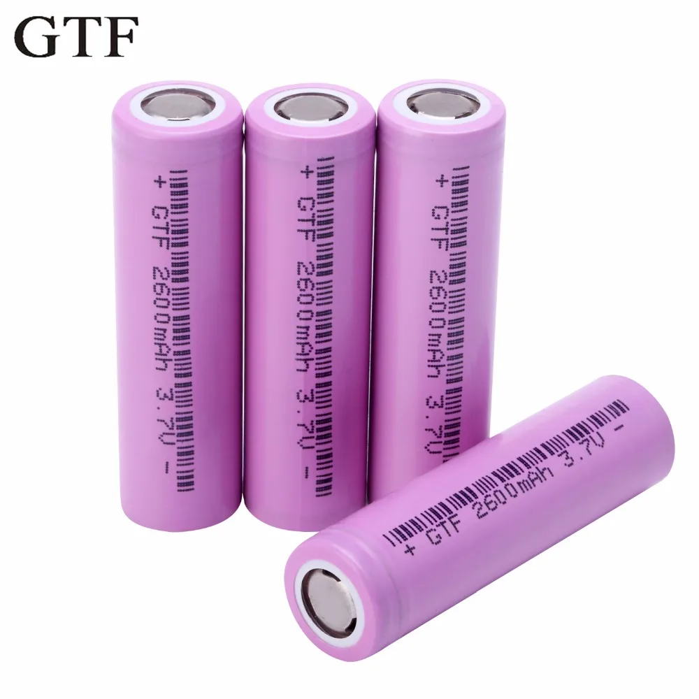 GTF 100% оригинал Ncr18650 литий-ионная аккумуляторная батарея 2600 мАч 3 7 В для Panasonic