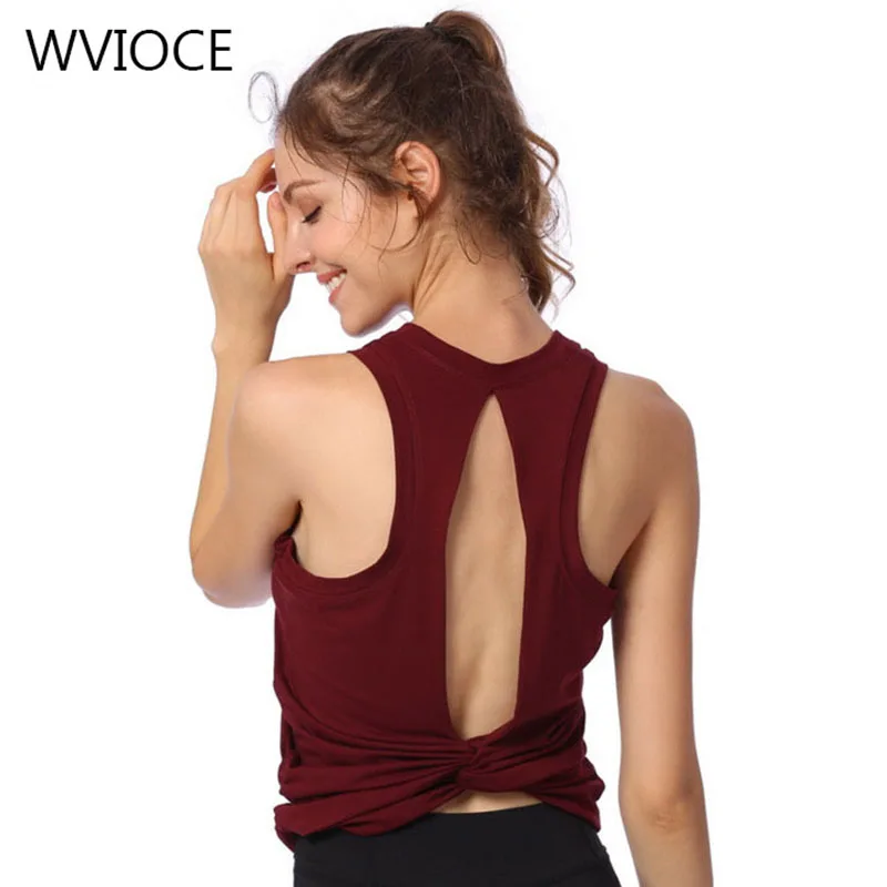Sexy Women's Open Back Knotted Yoga Top Sports Shirts Workout Gym Tank Tops Fitness Crop Top Sport T-Shirts Running Sportswear
Sexy Women's Open Back Knotted Yoga Top Sports Shirts Workout Gym Tank Tops Fitness Crop Top Sport T-Shirts Running Sportswear