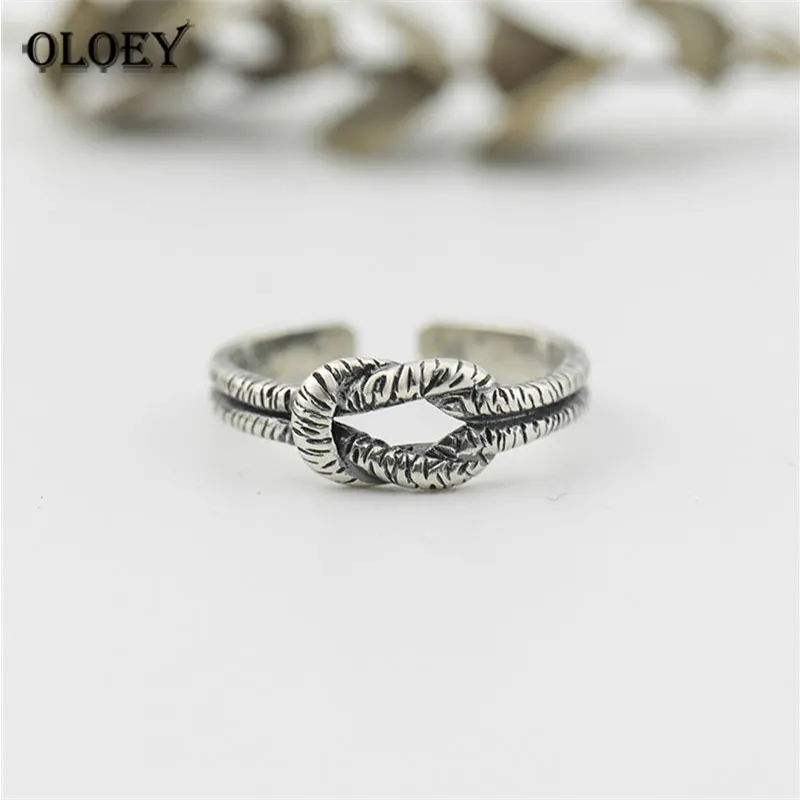 OLOEY Vintage Knot Adjustable Rings for Men Women Genuine 925 Sterling Silver Open Ring Unique Design Fine Jewelry Gift YMR364
OLOEY Vintage Knot Adjustable Rings for Men Women Genuine 925 Sterling Silver Open Ring Unique Design Fine Jewelry Gift YMR364
