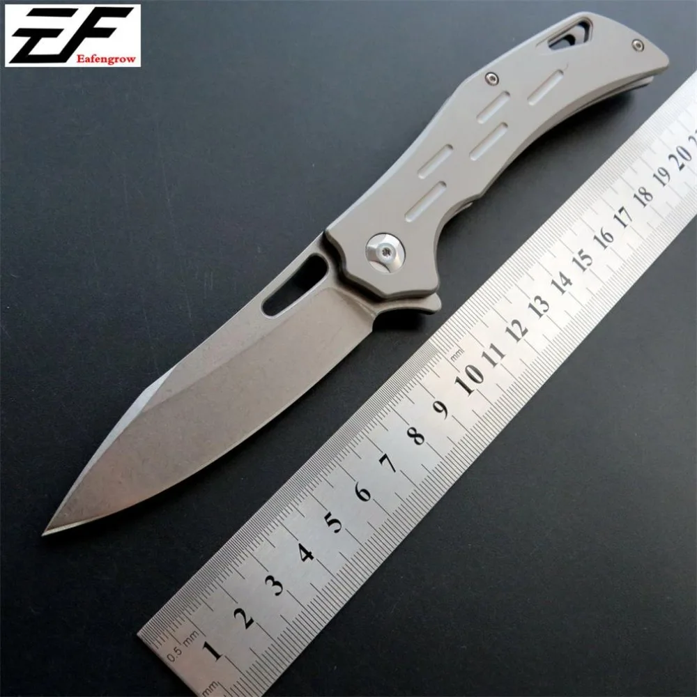 Eafengrow EF334 Outdoor Folding Knives EDC Camping Tool D2 Steel Blade Titanium Handle Survival Hand Knife
Eafengrow EF334 Outdoor Folding Knives EDC Camping Tool D2 Steel Blade Titanium Handle Survival Hand Knife