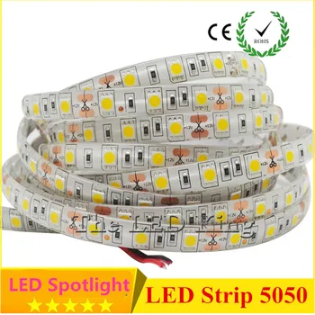 

Hot sale 5M 300Leds waterproof RGB Led Strip Light 3528 5050 DC12V 60Leds/M Fiexble Light Led Ribbon Tape Home Decoration Lamp