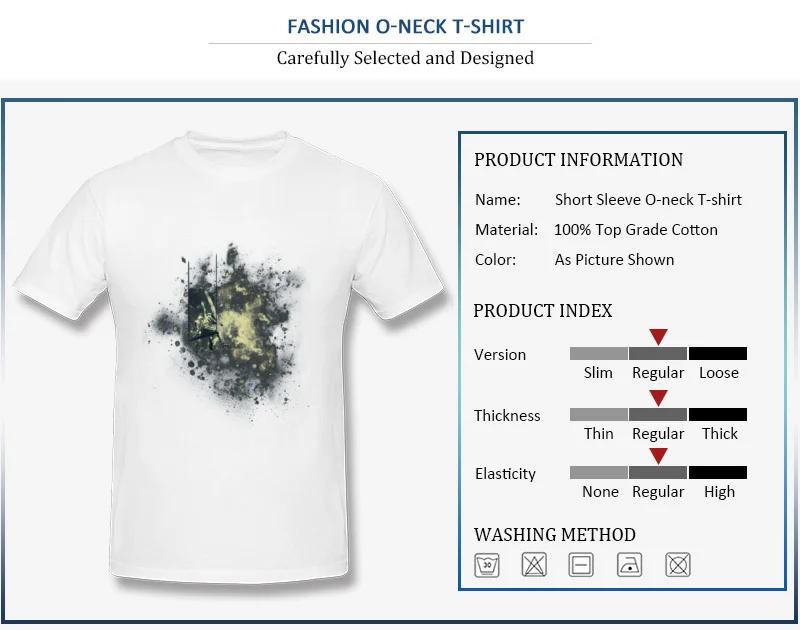 100% Cotton T Shirts for Men Short Sleeve Printed On Tops Shirts Retro Summer Autumn Summer Space Painters Round Collar Tee Shirt