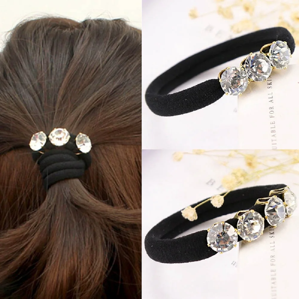 1 pc Korean Elegant Rhinestones Women Hair Accessories Simple Black Elastic Hair Bands Girls Hair Rope Hair Accessories
1 pc Korean Elegant Rhinestones Women Hair Accessories Simple Black Elastic Hair Bands Girls Hair Rope Hair Accessories
