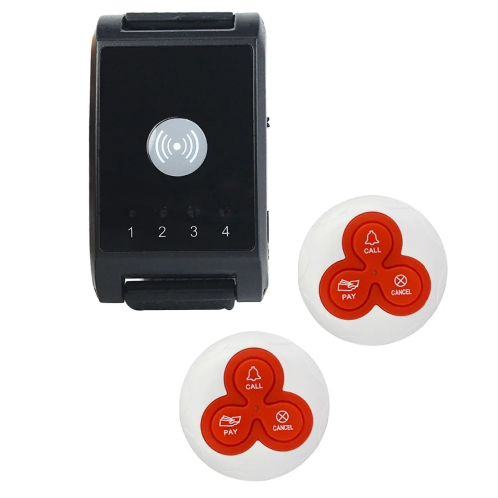 1pcs Wireless Pager Watch Calling Receiver+2pcs Call Button Pager System For Hospital Waiter Pager Restaurant Equipment 433MHz
1pcs Wireless Pager Watch Calling Receiver+2pcs Call Button Pager System For Hospital Waiter Pager Restaurant Equipment 433MHz