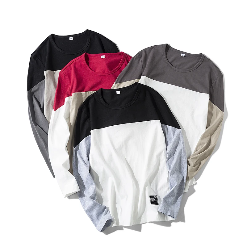 Brand New Male Long Sleeve T-Shirt Fashion Spliced Men's T-Shirts O-Neck Autumn Comfortable Long Sleeve T-Shirt
Brand New Male Long Sleeve T-Shirt Fashion Spliced Men's T-Shirts O-Neck Autumn Comfortable Long Sleeve T-Shirt