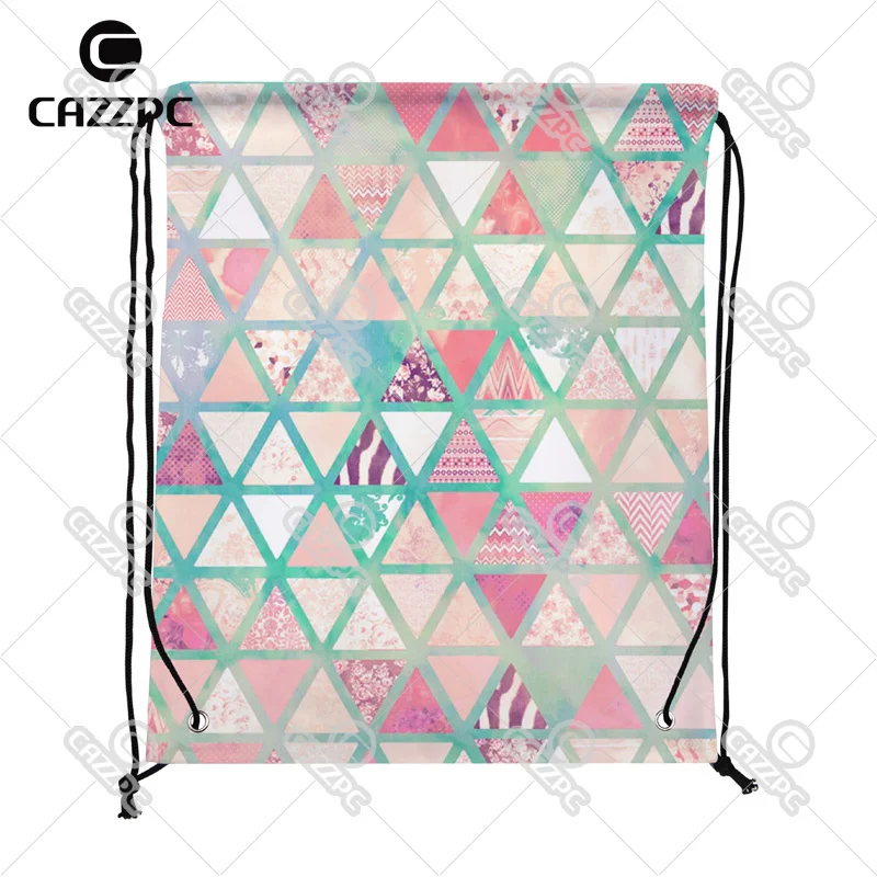 Pink Turquoise Abstract Floral Geometric Triangles Patchwork Individual Nylon fabric Drawstring Backpack Gift Bag Pack of 4
Pink Turquoise Abstract Floral Geometric Triangles Patchwork Individual Nylon fabric Drawstring Backpack Gift Bag Pack of 4