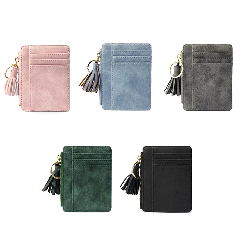 New Arrival Pink Black Faux Leather Mini Tassel Pendant Women Card Holder Coin Purse Bag Keychain Wallet
New Arrival Pink Black Faux Leather Mini Tassel Pendant Women Card Holder Coin Purse Bag Keychain Wallet