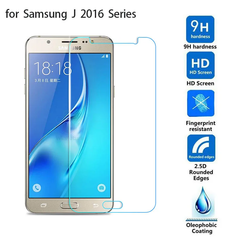

For Samsung Galaxy J1 mini J3 J5 J7 2016 Tempered Glass 0.26mm 2.5D 9H Safety Protective Film J120F J320F j510F J710F J 1 3 5 7