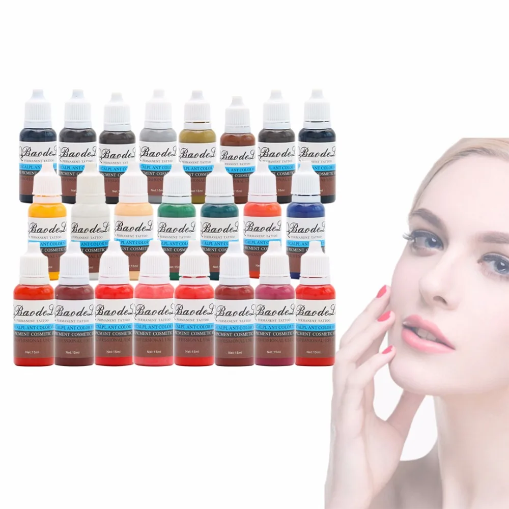 Permanent Makeup Ink Eyebrow Tattoo Ink Set 15ML 23 Colors Lip Microblading Pigment Professional Tattoo supplies
Permanent Makeup Ink Eyebrow Tattoo Ink Set 15ML 23 Colors Lip Microblading Pigment Professional Tattoo supplies