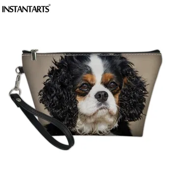 INSTANTARTS Charles Spaniel Dog Print Women Cosmetic Bag PU Travel Organizer Pouch Handbags Girls Make Up Potable Storage Bags 
INSTANTARTS Charles Spaniel Dog Print Women Cosmetic Bag PU Travel Organizer Pouch Handbags Girls Make Up Potable Storage Bags
