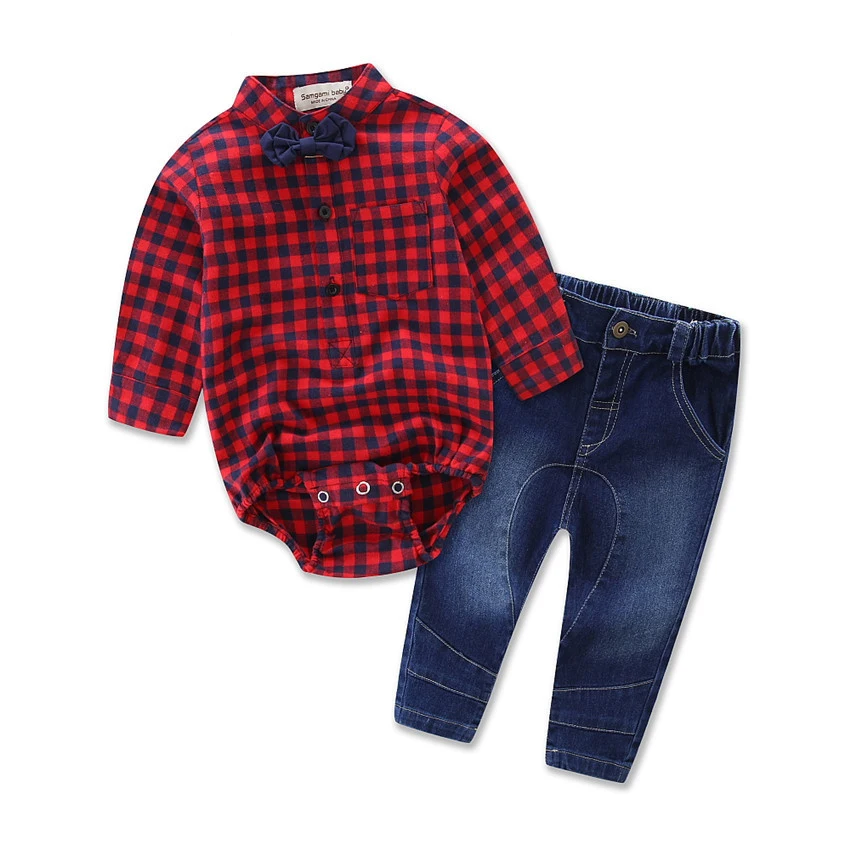 free shipping wholesale newest autumn toddlers boys full plaid shirts cowboy trousers 2pc Set Bodysuits
free shipping wholesale newest autumn toddlers boys full plaid shirts cowboy trousers 2pc Set Bodysuits