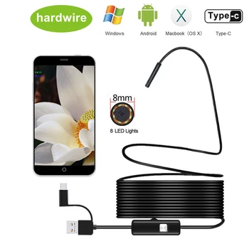 8.0mm Endoscope Camera 1080P HD USB Endoscope with 8 LED 1/2/5/10M Flexible Cable Waterproof Inspection Borescope for Android PC
8.0mm Endoscope Camera 1080P HD USB Endoscope with 8 LED 1/2/5/10M Flexible Cable Waterproof Inspection Borescope for Android PC