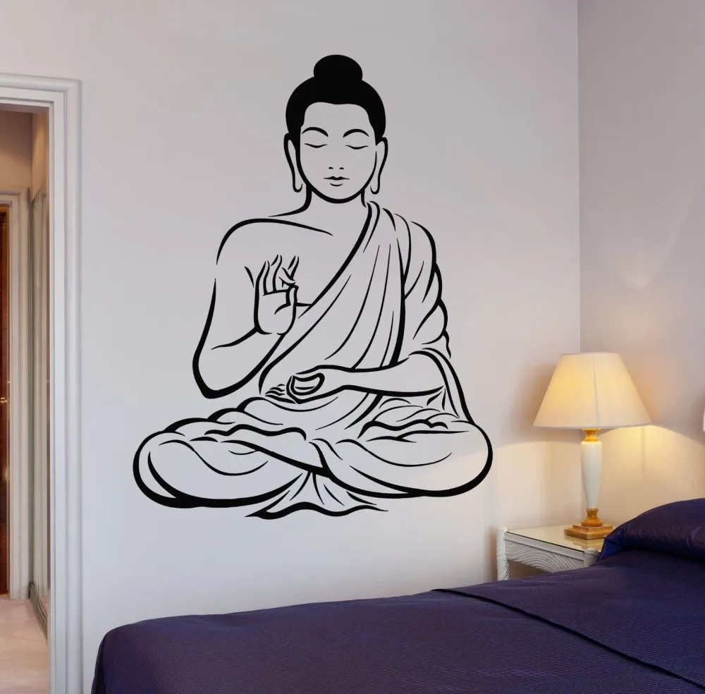 

Buddha Tree Blossom Yoga Vinyl Wall Decal Buddhism Om Relaxation Zen Meditation Art Wall Sticker Living Room Bedroom Home Decor