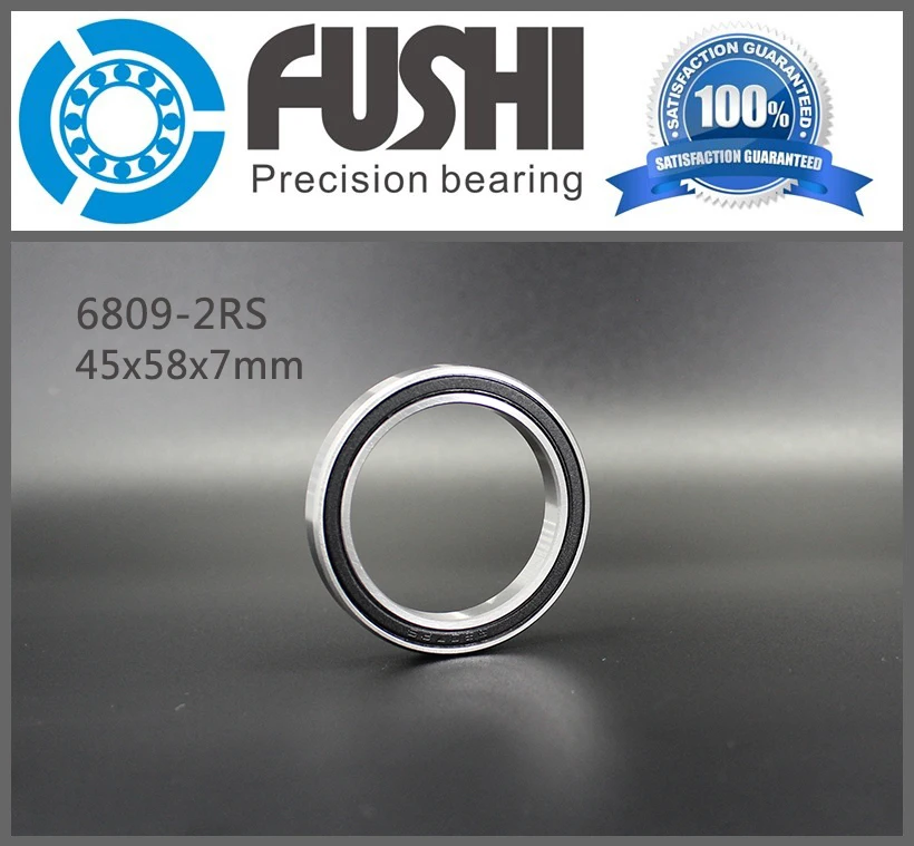 6809-2RS Bearing ABEC-1 (10PCS) 45x58x7 mm Metric Thin Section 6809 2RS Ball Bearings 6809RS 61809RS
6809-2RS Bearing ABEC-1 (10PCS) 45x58x7 mm Metric Thin Section 6809 2RS Ball Bearings 6809RS 61809RS
