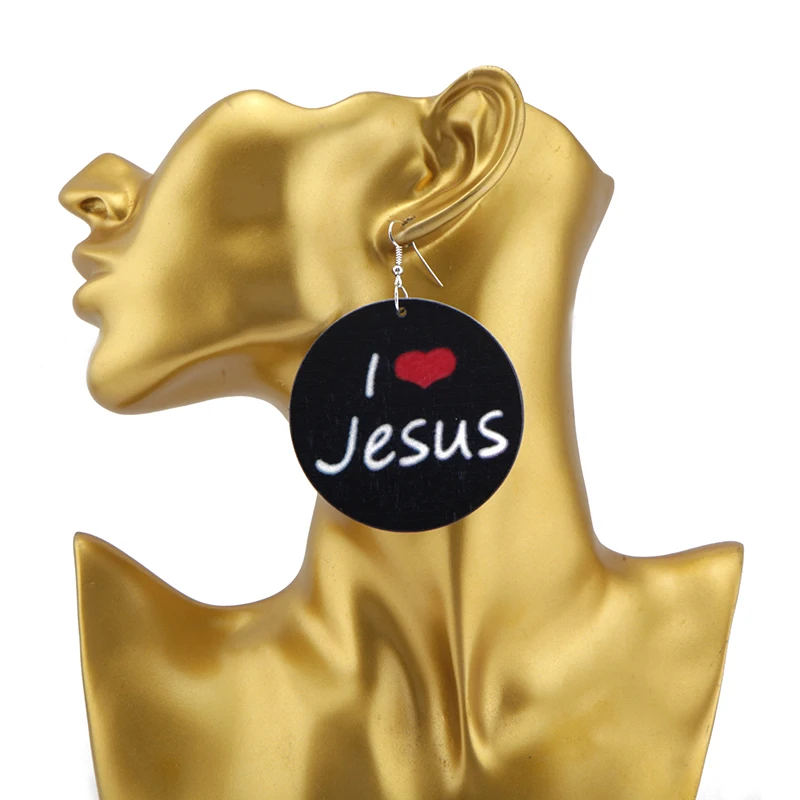 SANSHOOR Printing I Love Jesus Wood Dangle Earrings 6cm Large Diameter Fit Christians As Women Valentine's Day Gifts 1pair
SANSHOOR Printing I Love Jesus Wood Dangle Earrings 6cm Large Diameter Fit Christians As Women Valentine's Day Gifts 1pair